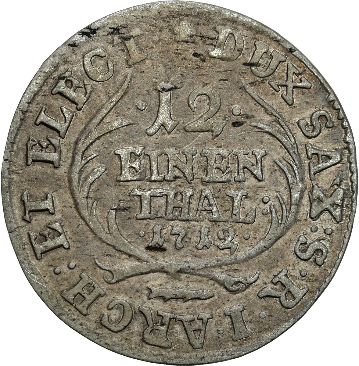 August II Mocny. 1/12 talara (dwugrosz) 1712 EPH, Lipsk